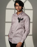 Grey 3D Phoenix Pocket Square