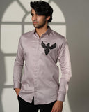 Grey 3D Phoenix Pocket Square