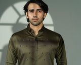 Olive Pyramid Polka Shirt