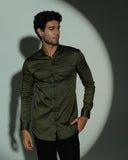 Olive Arrow Chest Shirt
