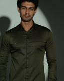 Olive Arrow Chest Shirt