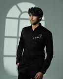 Black 3D Horse Pocket Square