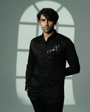Black 3D Horse Pocket Square