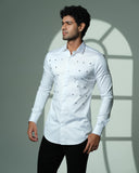 White Pyramid Polka Shirt
