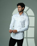 White Pyramid Polka Shirt