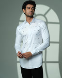 White Pyramid Polka Shirt
