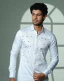 White Pyramid Polka Shirt