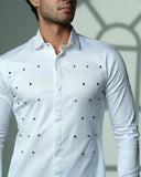 White Pyramid Polka Shirt