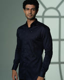 Navy Polka Pyramid Shirt