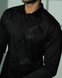 Black Sally Panel Shirt