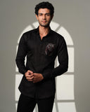 Panther Red Eyes Pocket Square