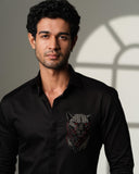 Panther Red Eyes Pocket Square