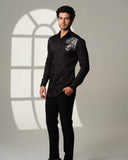 Tiger Shoulder Black Shirt