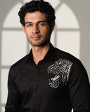 Tiger Shoulder Black Shirt