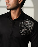 Tiger Shoulder Black Shirt