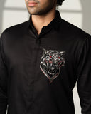 Tiger Red Eyes Pocket Square