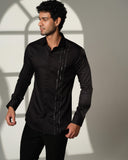 Black Pyramid Cutdana Shirt