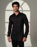 Black Pyramid Cutdana Shirt