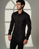 Black Pyramid Cutdana Shirt