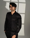 Black Star Placket Shirt