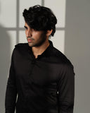 Black Star Placket Shirt