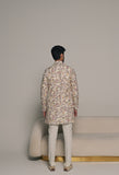 Crema Kurta with white Pajama set