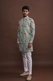 Mist Kurta with white Pajama set