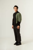 STRIPED LEATHER TROUSER