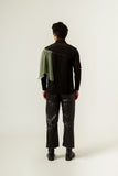 STRIPED LEATHER TROUSER