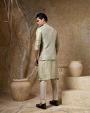 Hand Embroidered Zari Jacket Kurta Set