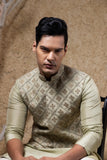 Hand Embroidered Zari Jacket Kurta Set