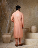 Coral Embroidered Kurta Set