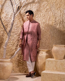 Dusky Pink Long Jacket Kurta Set