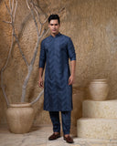 Grey Pintuck Kurta Set
