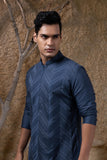Grey Pintuck Kurta Set