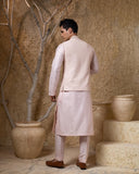 Pink Open Jacket Kurta Set