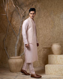 Pink Open Jacket Kurta Set