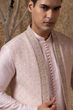 Pink Open Jacket Kurta Set