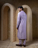 Mauve Purple Geometric Kurta Set