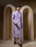 Mauve Purple Geometric Kurta Set
