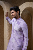 Mauve Purple Geometric Kurta Set
