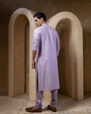 Mauve Purple Embroidered Kurta Set