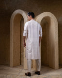 Ivory Hand Embroidered Kurta Set