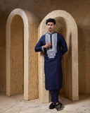 Navy Embroidered Kurta Set