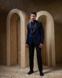 Blue Embellished Tuxedo