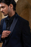 Blue Embellished Tuxedo