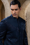 Blue Embellished Bandhgala Set