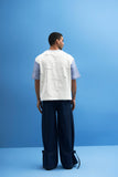 DENIM TIE-UP TROUSERS