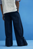 DENIM TIE-UP TROUSERS