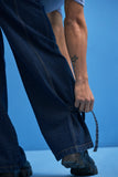 DENIM TIE-UP TROUSERS